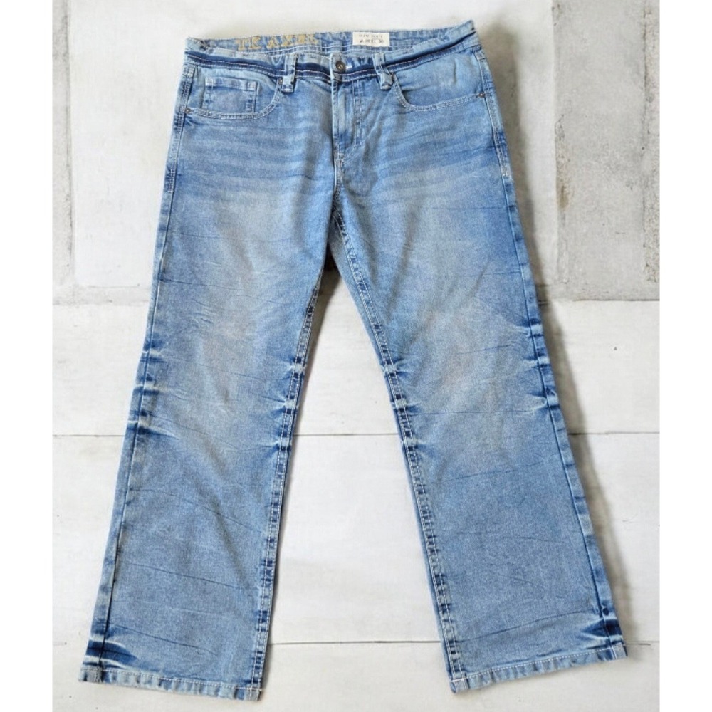 TK Axel Slim Bootcut Jeans Light Wash Western Streetwear 36x30